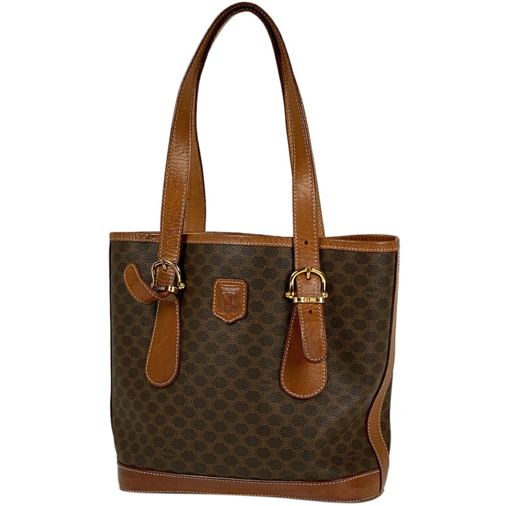 Celine Macadam Pattern Bucket Canvas Tote Shoulde… - image 1